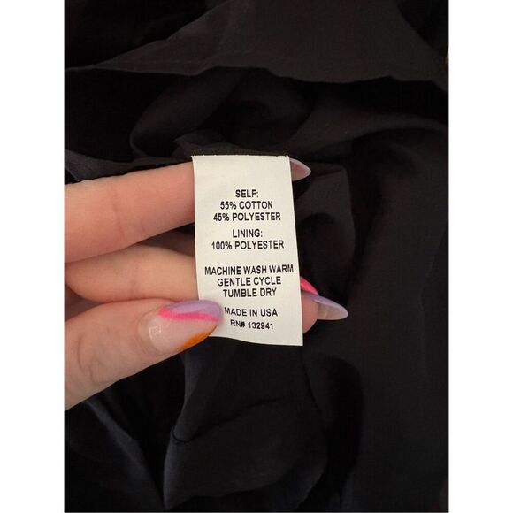 Amanda Uprichard x Revolve Skylark Mini Dress in Black Size Medium - Picture 6 of 7